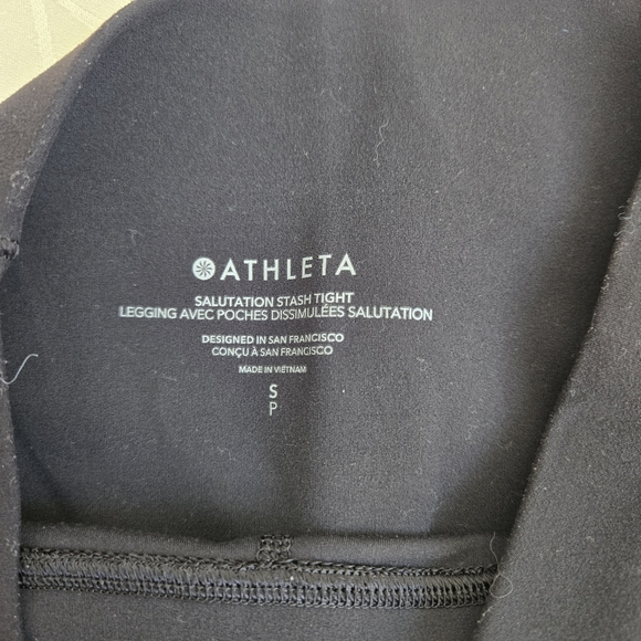 Athleta Salutation Stash Tight Black Small - Picture 7 of 9